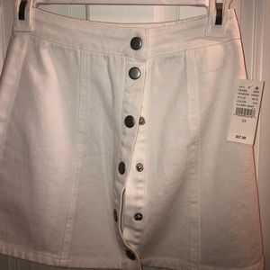 White jean skirt from Pacsun